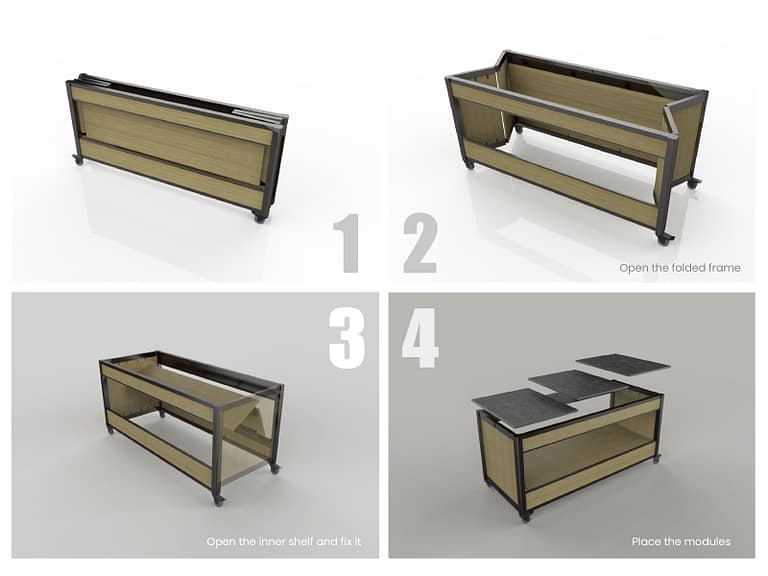 Folding Buffet Station | Modern Collapsable Buffet Table