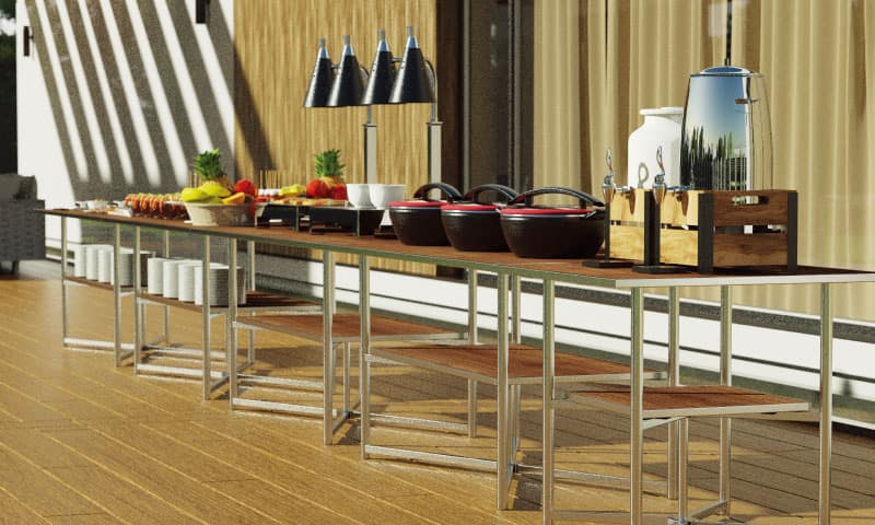 Table Crossit Best Cross Buffet Table - Folding Table for Buffet Catering